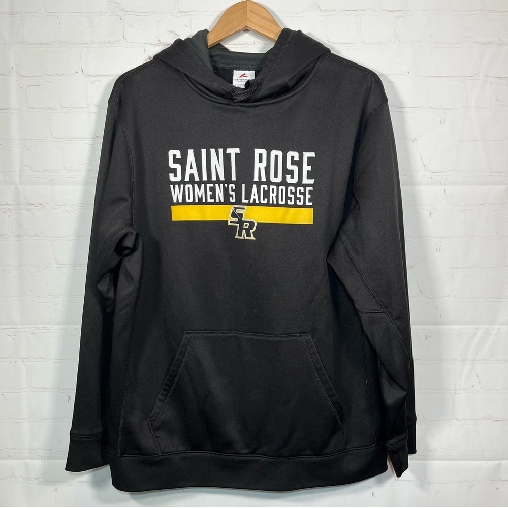 Saint Rose College Women’s Lacrosse Hoodie Sweatshirt Mens Size Large Black